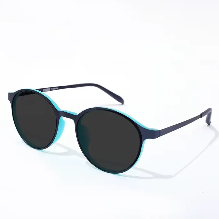 Lunettes De Soleil rondes rétro femmes hommes marque Design alliage De titane femme lunettes De Sole