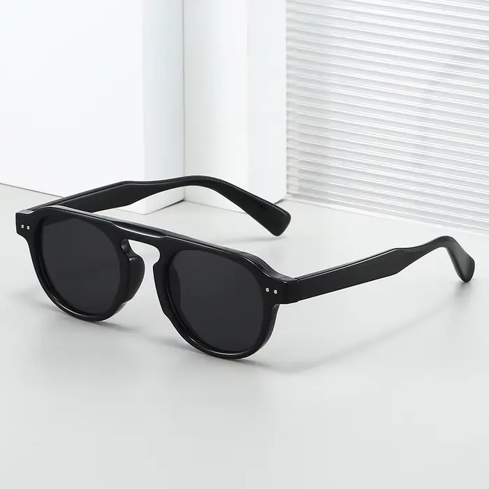 Lunettes de soleil vintage à monture ronde TR90 de haute qualité – Style streetwear minimaliste