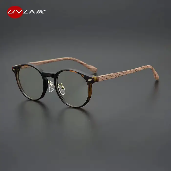 Monture de lunettes rétro en bois