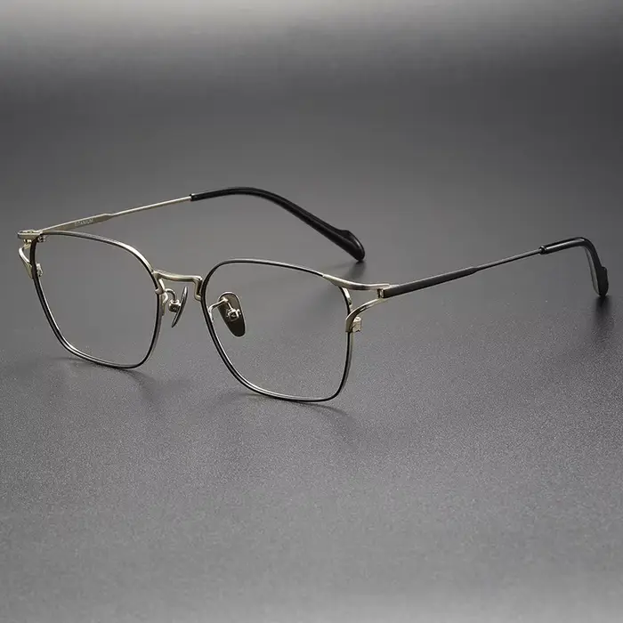 Grandes montures de lunettes en titane pour hommes, lunettes de luxe rétro ultra-légères, cadre comp
