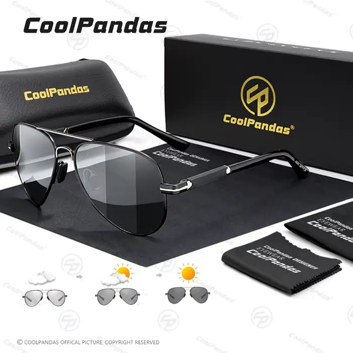 CoolPandas lunettes caméléon intelligentes lunettes de soleil photochromiques hommes polarisées Avia