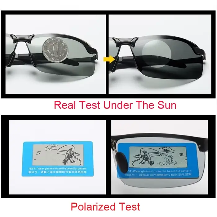 Lunettes de soleil polarisées classiques pour hommes, photochromiques, pour la conduite, changement 