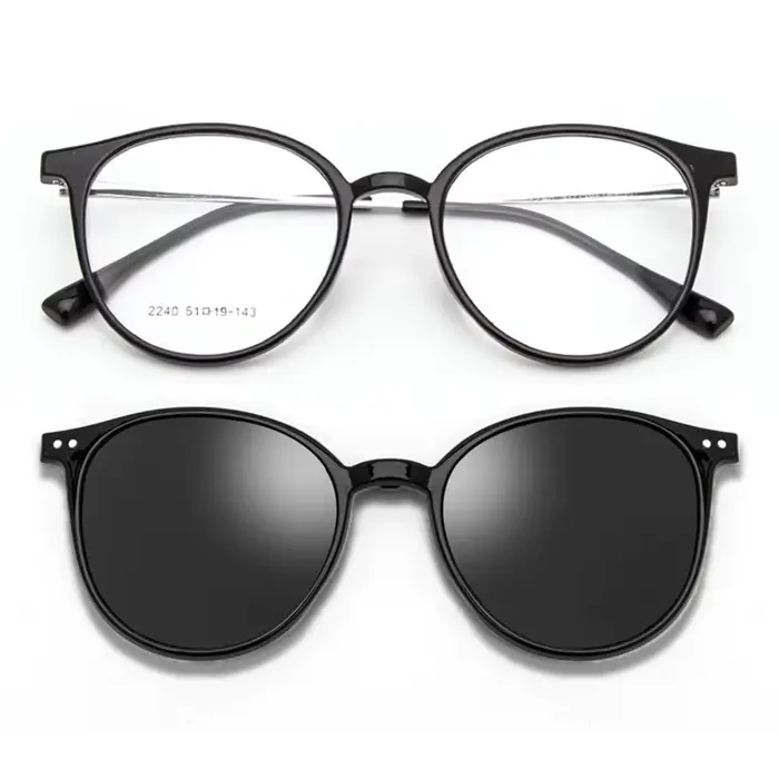 Lunettes de Prescription à Clip magnétique pour hommes, polarisées, pour myopie, Anti-éblouissement,