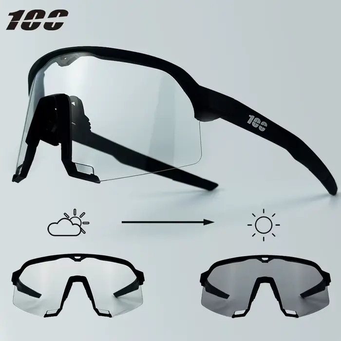 Lunettes de cyclisme photochromiques 100% pour hommes et femmes, lunettes de sport de plein air, lun