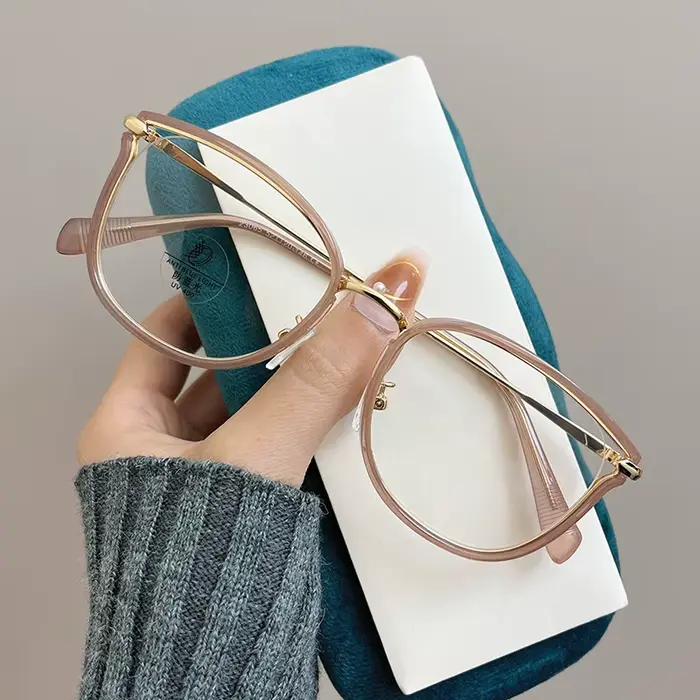 Lunettes de myopie œil de chat pour femmes élégantes, mode métal noir, petite monture presbytie, Anti-lumière bleue, lunettes de Prescription