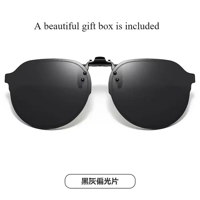 Hommes lentille polarisée rabattable pince sur lunettes de soleil femmes conduite lunettes de soleil