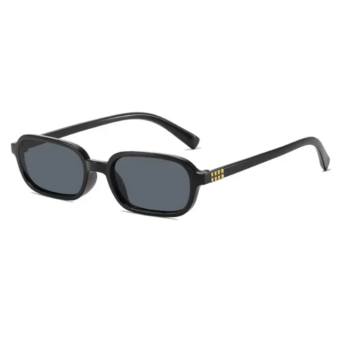 Lunettes de soleil carrées Uv400, à petite monture, légères, rétro, rectangulaires, pour les promena
