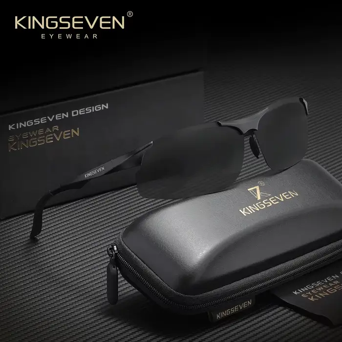 Lunettes de soleil KINGSEVEN en aluminium pour hommes, verres polarisés miroir, lunettes de sport te