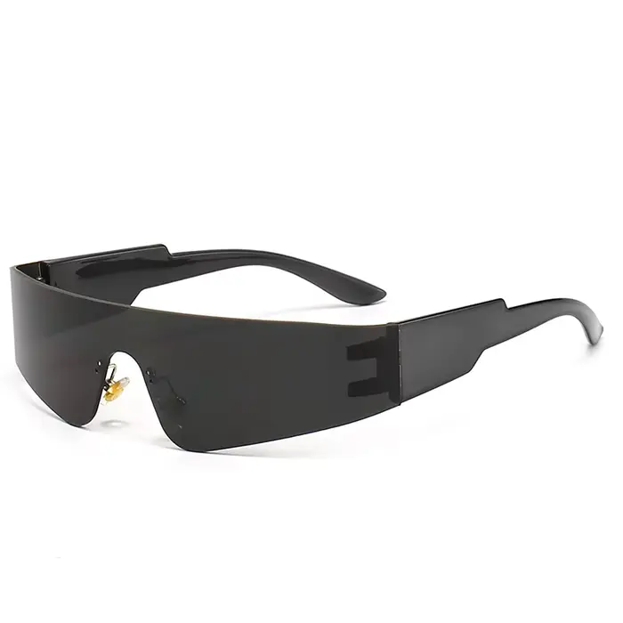 Lunettes de soleil esthétiques Y2K pour hommes et femmes, une pièce, sport, Vintage, enveloppantes, 