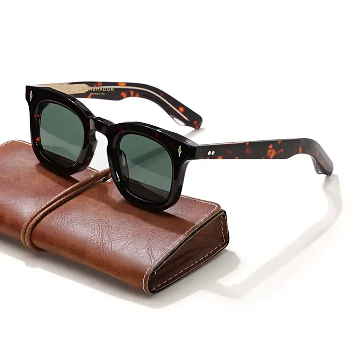 Lunettes à monture carrée en acétate pour hommes et femmes, tendance universelle, classiques, sculpt