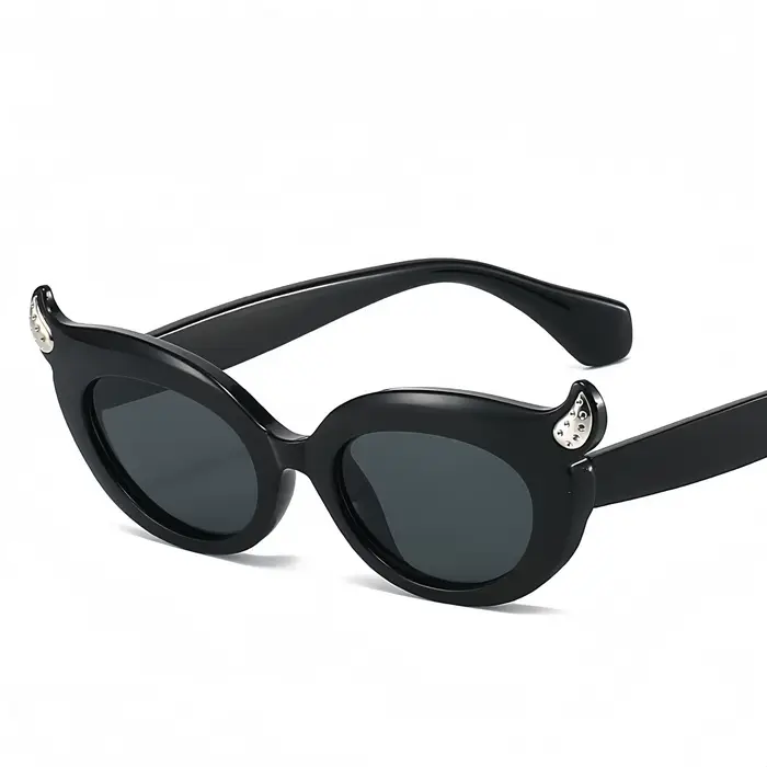 Lunettes de soleil personnalisées en corne du diable, style européen et américain, lunettes de style