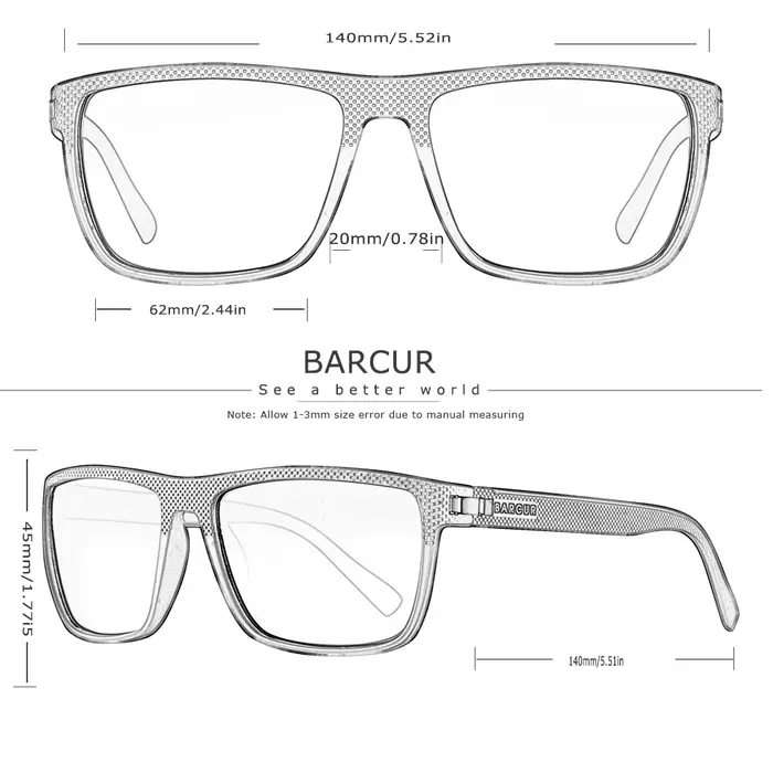 BARCUR hommes lunettes de soleil polarisées FishingTravel TR90 léger femmes lunettes de soleil lunet