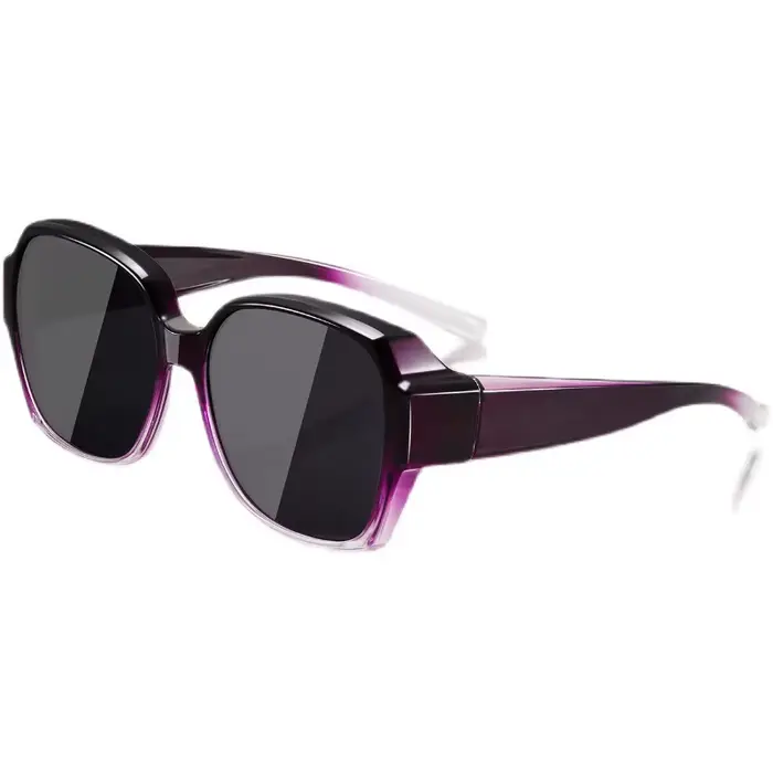 Lunettes de soleil polarisées rondes à la mode, couverture sur myopie, lunettes de Prescription port