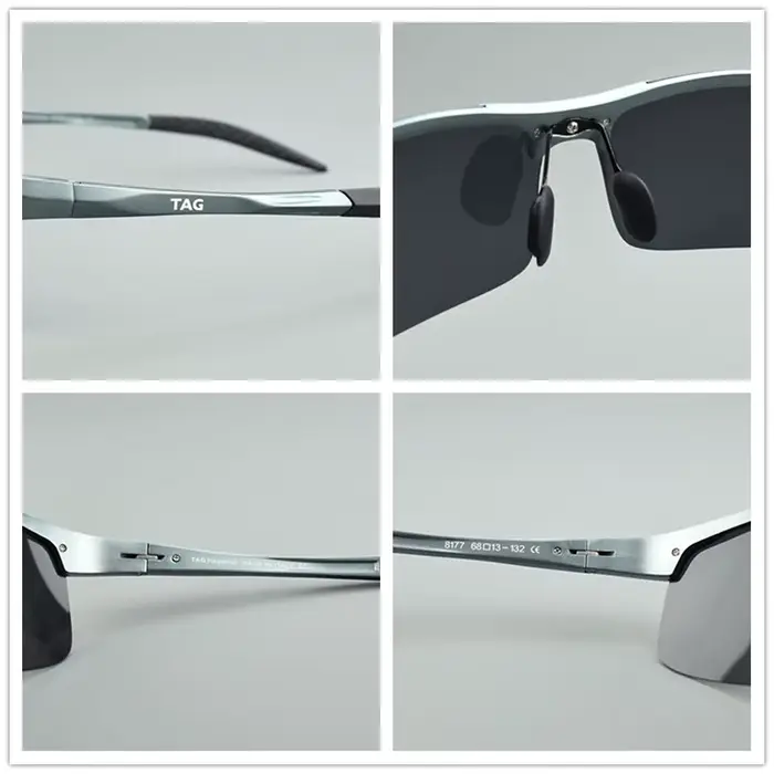 Lunettes de soleil à monture carrée pour hommes lunettes de soleil UV400 voyage conduite parasol lun