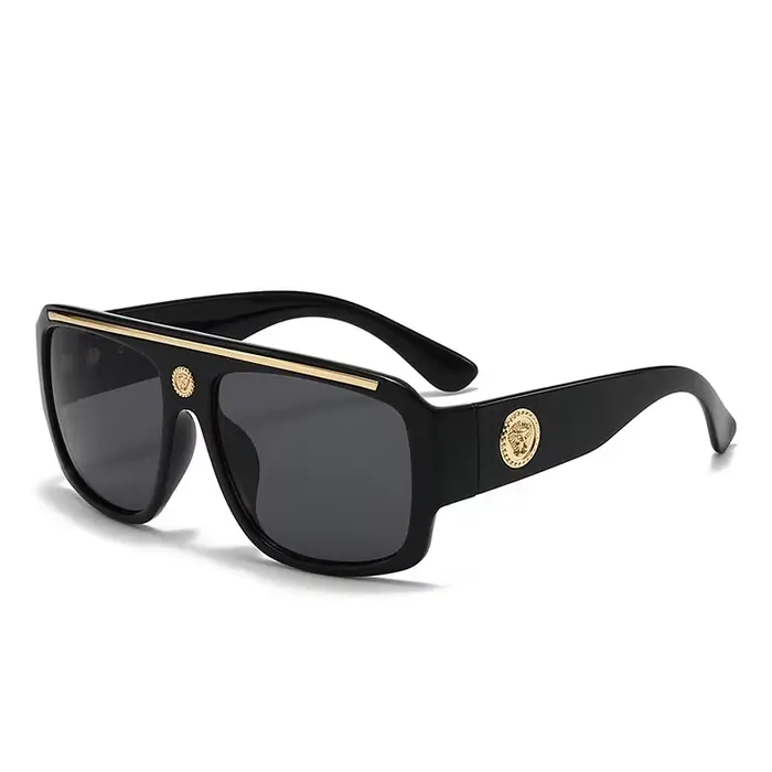 Lunettes de soleil de luxe de marque de mode pour hommes et femmes 2026, surdimensionnées, style vin