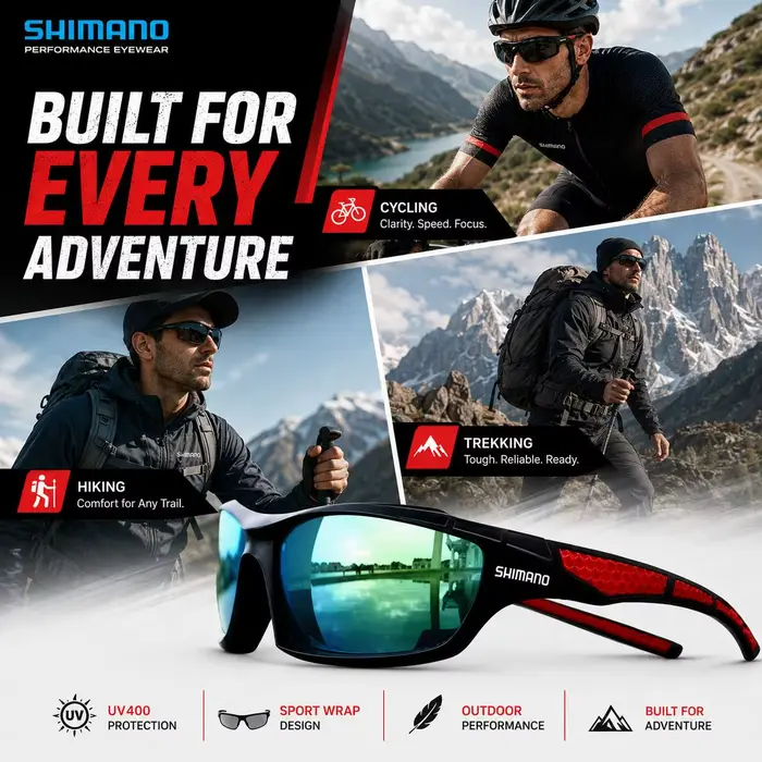 Lunettes de soleil Shimano UV400 pour le cyclisme