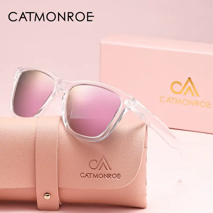 CATMONROE 1 pièces femmes lunettes de soleil UV400 léger mode plusieurs Options de couleur lentilles roses