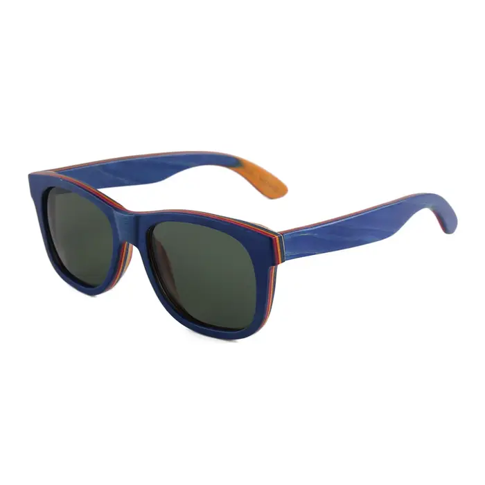 Lunettes de soleil en bois noir pour hommes et femmes, Vintage, en bambou, faites à la main, marque 