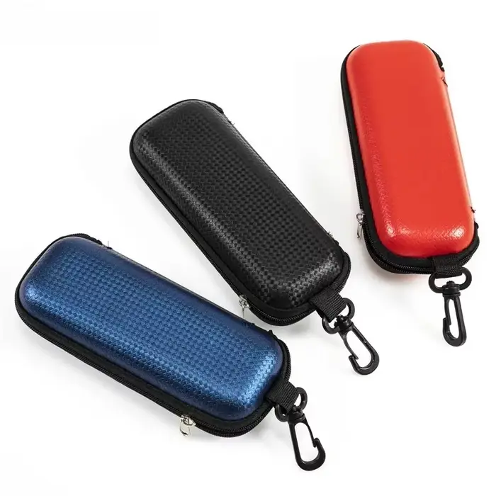 Étui rigide portable en EVA pour lunettes de soleil avec cordon, fermeture éclair, léger, boîte de p