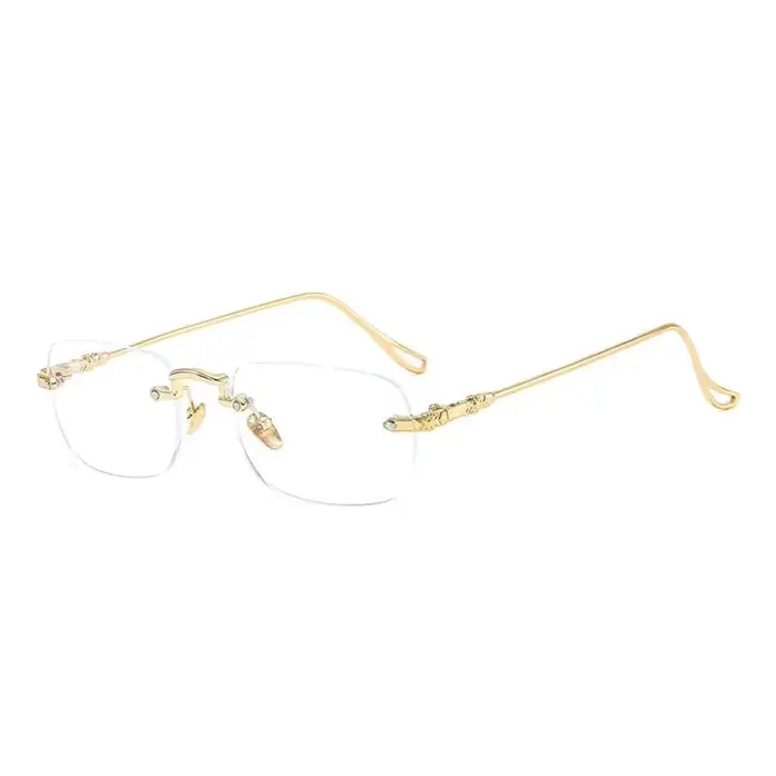 Lunettes de lecture sans monture pour hommes, lunettes presbytes de luxe, lunettes anti-lumière bleu