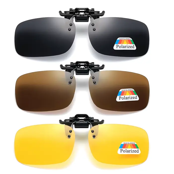 3 paires de verres polarisés à clipser, anti-éblouissement, UV400, vision jour/nuit, pour la conduit