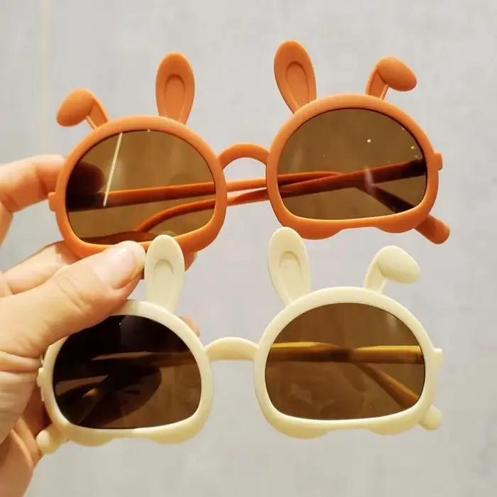 Lunettes de soleil ovales à oreilles de lapin pour enfants