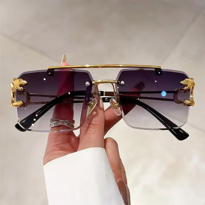 Lunettes de soleil sans monture pour homme et femme