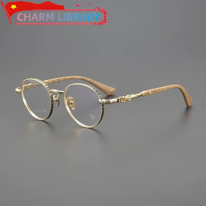 Lunettes de lecture rondes rétro en titane pour hommes et femmes