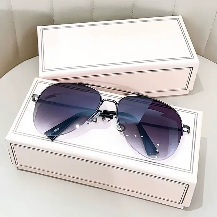 1pc aviateur mode grand visage conduite équitation élégant à la mode personnalité lunettes de soleil