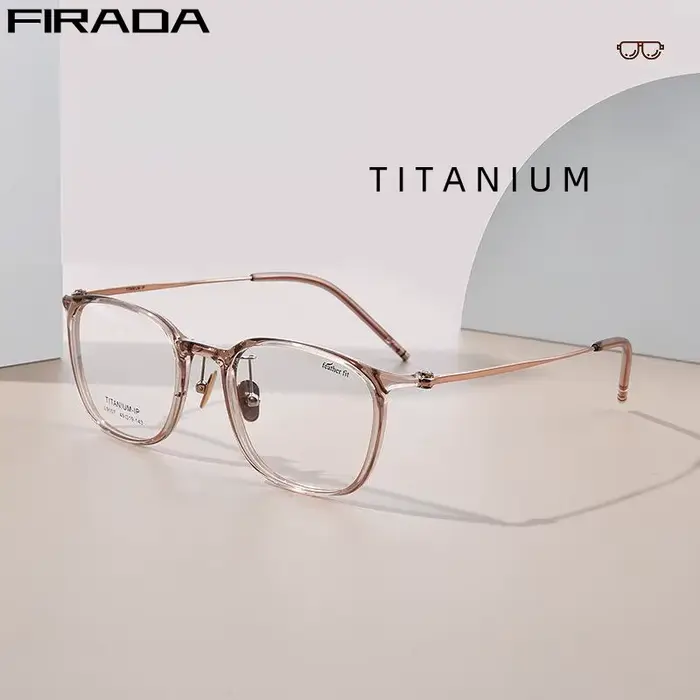 FIRADA mode lunettes confortables Vintage carré titane