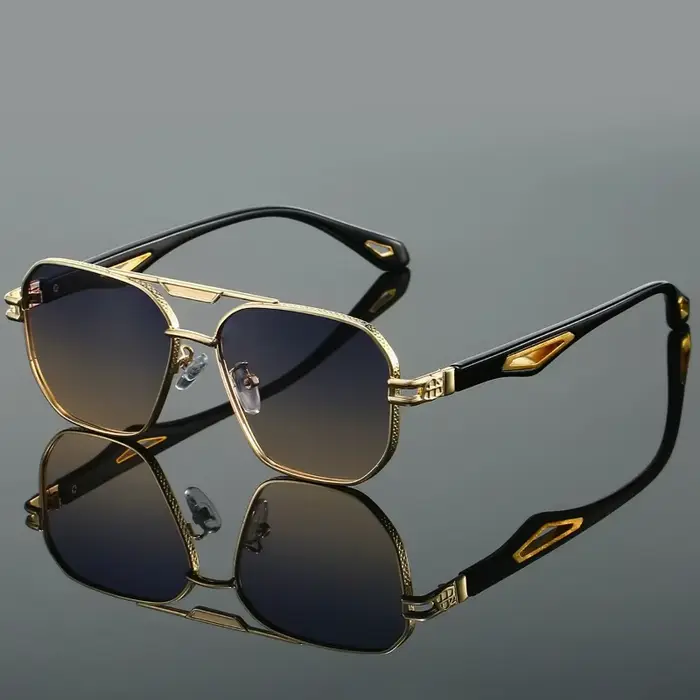 Lunettes de soleil carrées vintage pour hommes