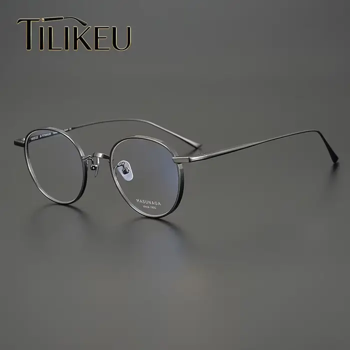 Nouvelle monture de lunettes rétro en titane pur