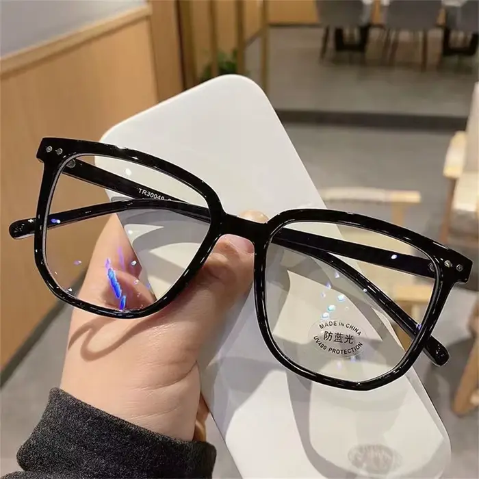 Lunettes d'ordinateur transparentes pour hommes et femmes, lunettes carrées anti-lumière bleue, lune