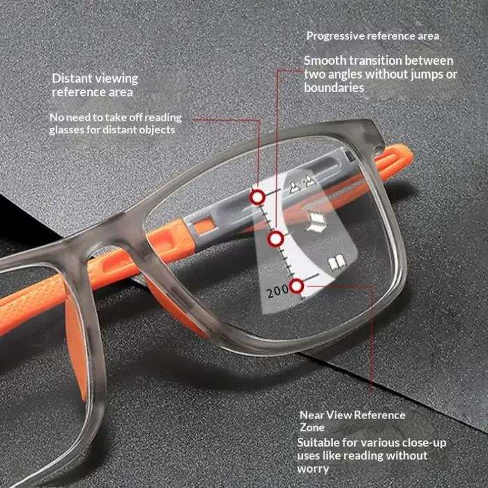 Lunettes de lecture multifocales photochromiques 3 en 1, aspect progressif, lunettes de loin et de p