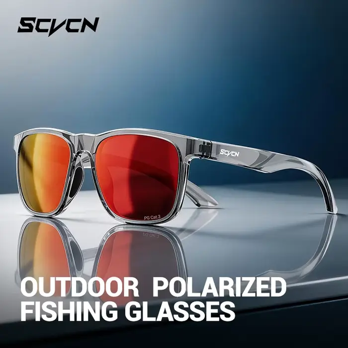 Lunettes de pêche polarisées Scvcn UV400, protègent les yeux de la lumière du soleil, verres anti-éblouissement, lunettes de soleil professionnelles pour la conduite en extérieur