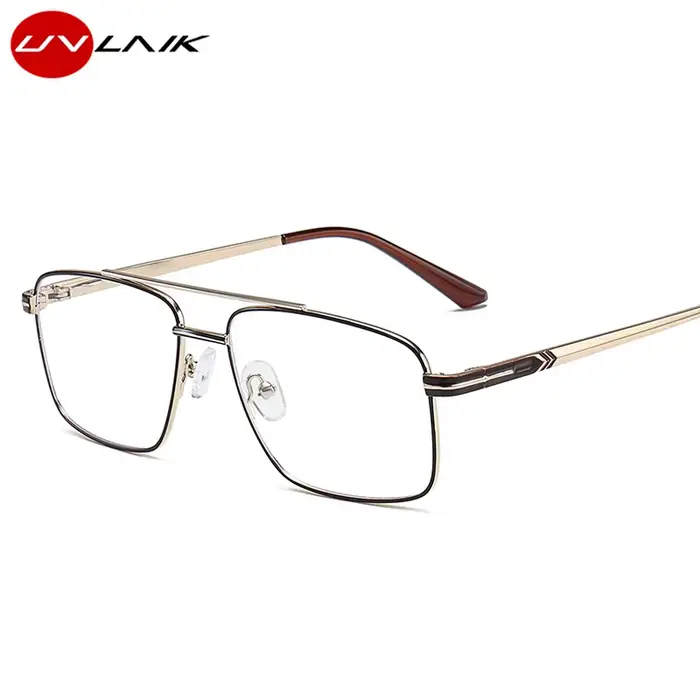 Lunettes vintage en métal doré pour hommes et femmes