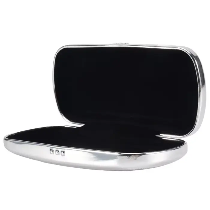 Étui à lunettes A95D, étui à lunettes à coque rigide en aluminium, boîte à lunettes rayée