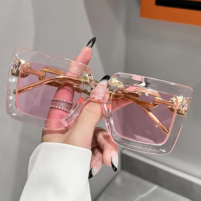 Lunettes de soleil carrées de luxe pour femmes, couleur bonbon, anti-absorbe ouissement, lunettes dé