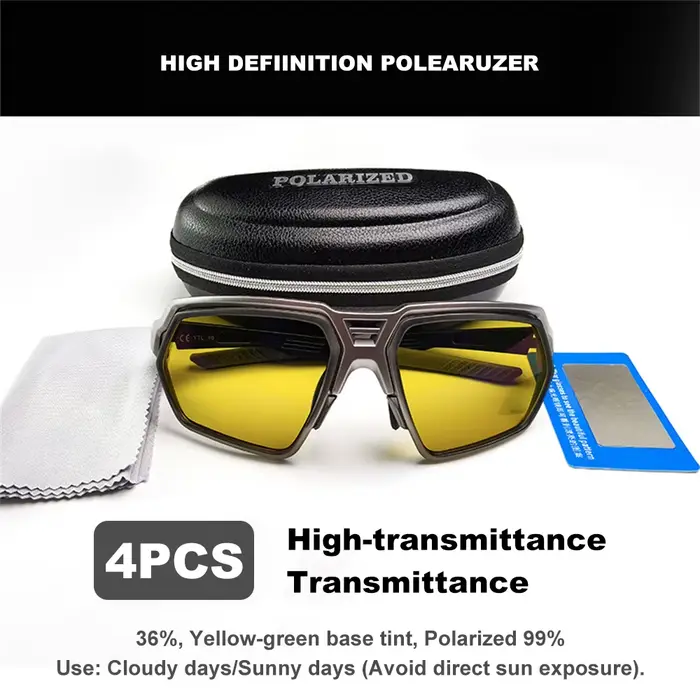 Lunettes de soleil de pêche polarisées 99% UV400-lentille HD antireflet pour la conduite/pêche au le