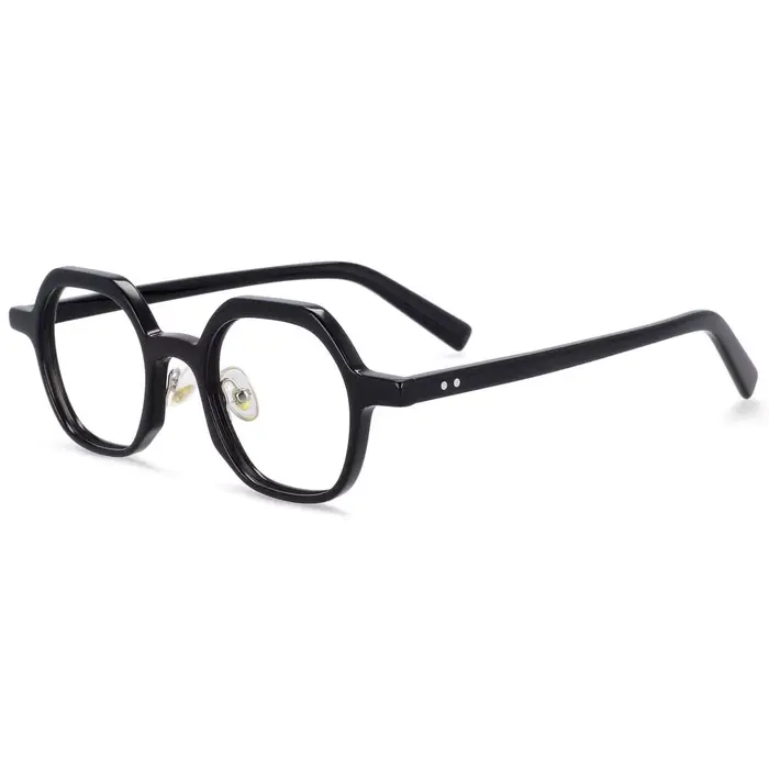 Lunettes optiques en acétate de léopard polygone pour hommes et femmes, lunettes de lecture rétro, m