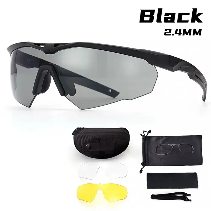 Lunettes tactiques militaires d'extérieur, protection UV400, lunettes de sécurité pour tir à l'air c