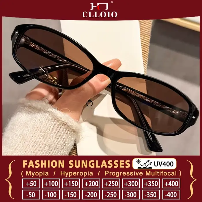 CLLOIO Lunettes de soleil ovales minimalistes pour femmes
