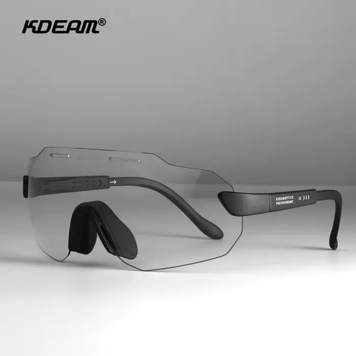 KDEAM-Lunettes de soleil polarisées photochromiques ultra légères pour hommes, lunettes de cyclisme 