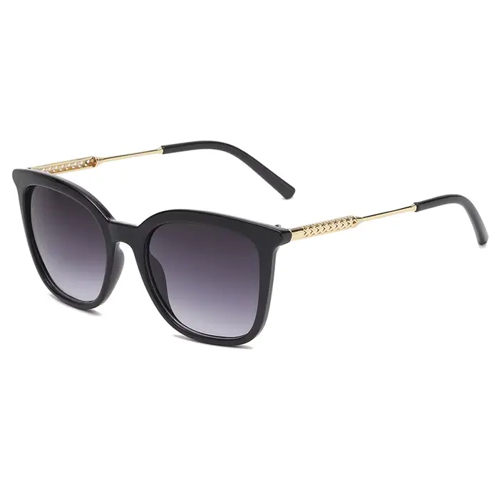 Lunettes de soleil carrées classiques femmes hommes Vintage marque lunettes de soleil cadre en allia