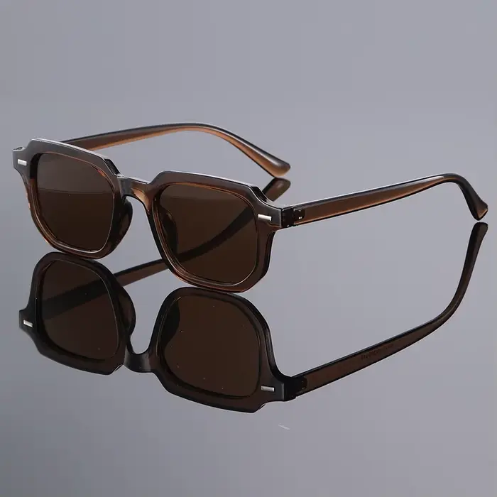 Lunettes à la mode pour hommes, nouvelle monture carrée tendance, rivets rétro Y2K, Festival de musi