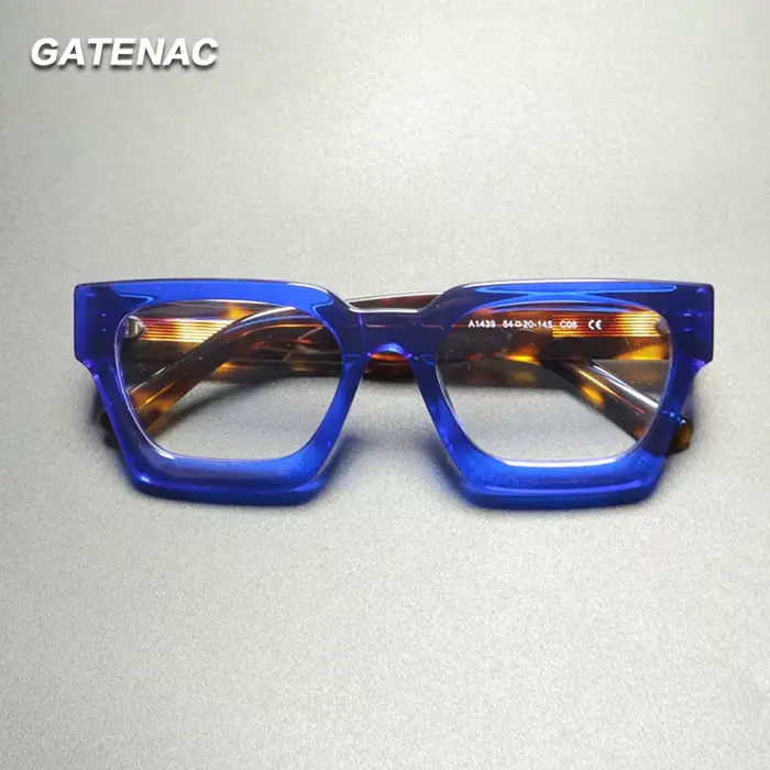 Vintage épaissir acétate lunettes cadre hommes femmes Prescription à la main lunettes cadre rétro ma
