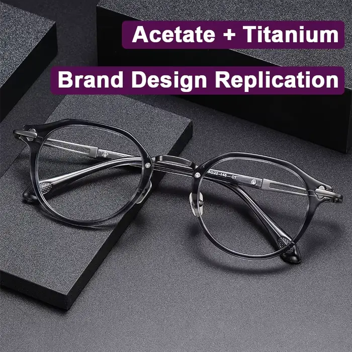 Monture de lunettes en acétate de titane pur