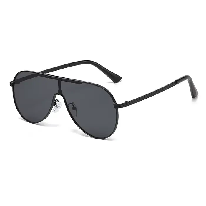Lunettes de soleil pilote unisexes avec monture ovale pour hommes et femmes, à la mode et uniques, n