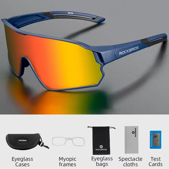 ROCKBROS lunettes de vélo polarisées/photochromiques UV400 Protection solaire lunettes de sport lune
