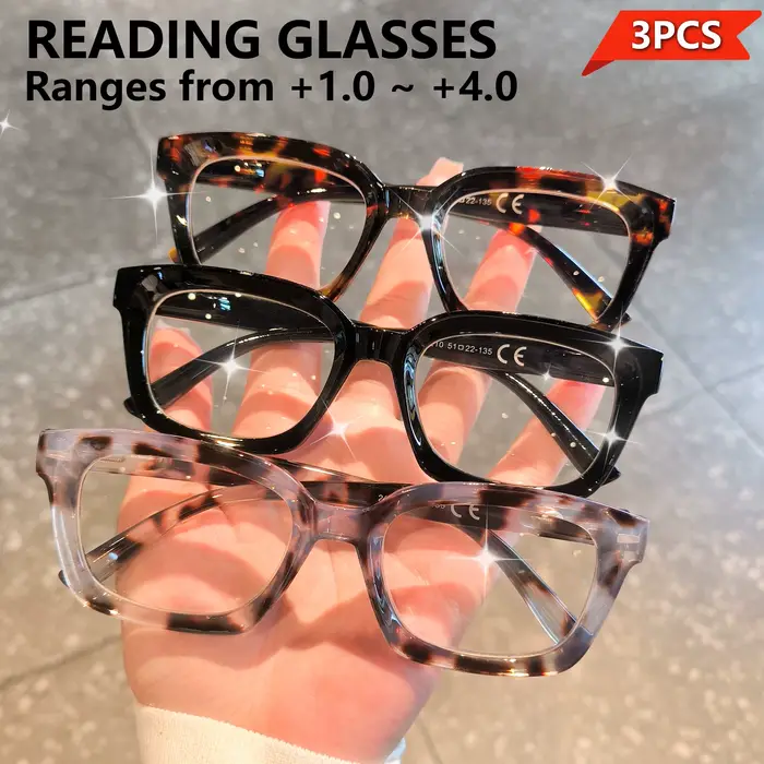Lunettes de lecture vintage 3 pièces pour femmes et hommes – Utilisation quotidienne et formelle